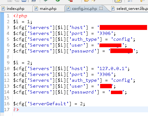 phpMyAdmin3 phpMyAdmin3